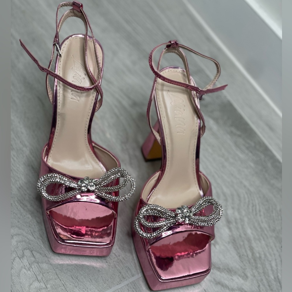Metallic Pink Heels